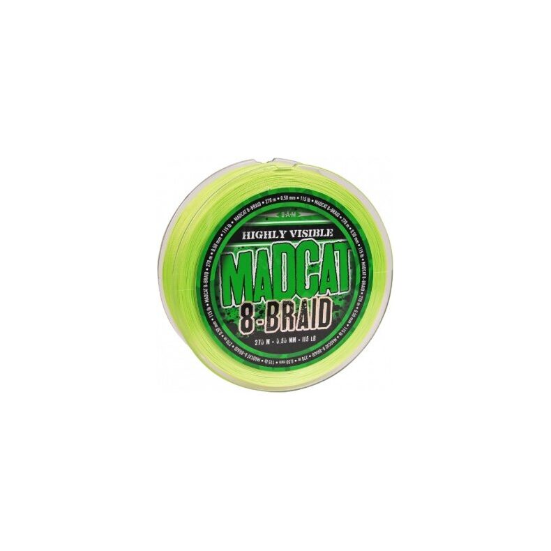 Леска плетеная 8-BRAID HI-VIS YELLOW 0.35mm для сомовой рыбалки — CARPshop