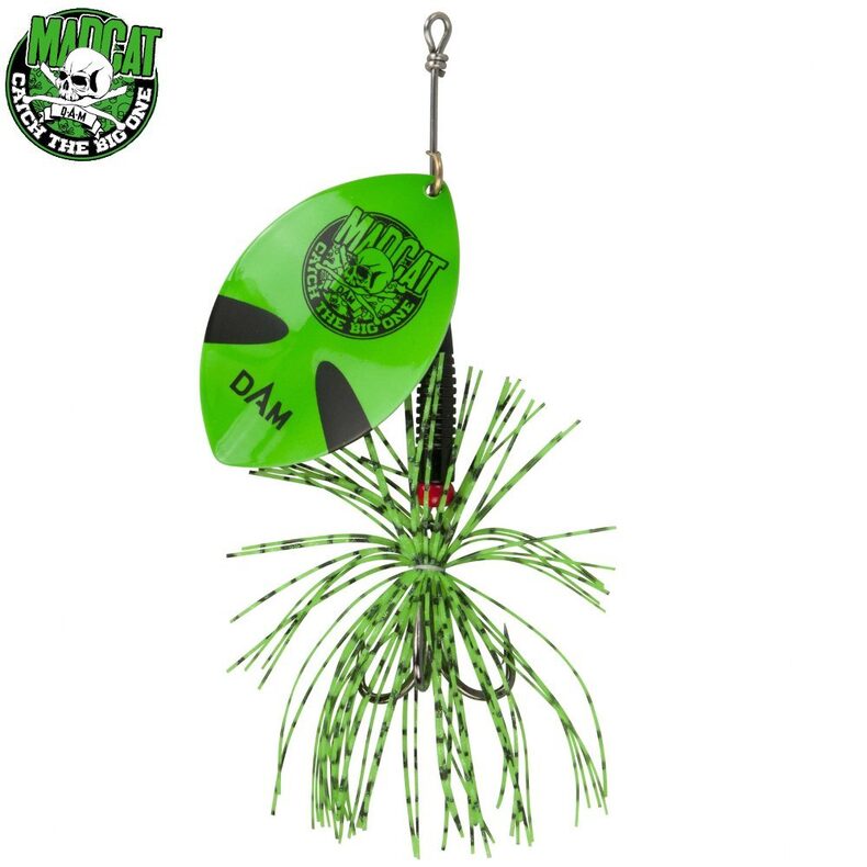 Блесна вращающаяся MADCAT® BIG BLADE SPINNER 55g GREEN для ловли сома — CARPshop