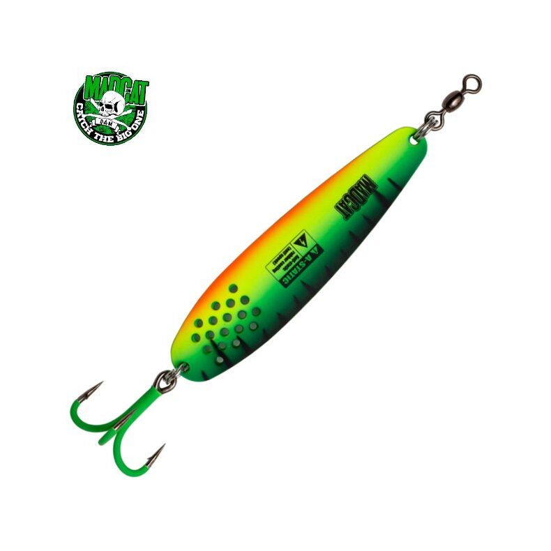 Блесна колеблющаяся MADCAT A-STATIC TURBINE SPOON 80г FIRETIGER для ловли сома — CARPshop