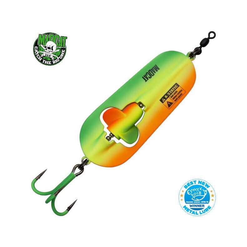 Блесна колеблющаяся MADCAT A-STATIC RATTLIN' SPOON 110г FIRETIGER для ловли сома — CARPshop