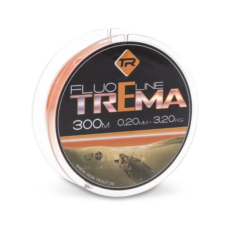 Леска для ловли форели IRON TROUT TREMA Line 300м 0,22мм флуо оранжевая — CARPshop