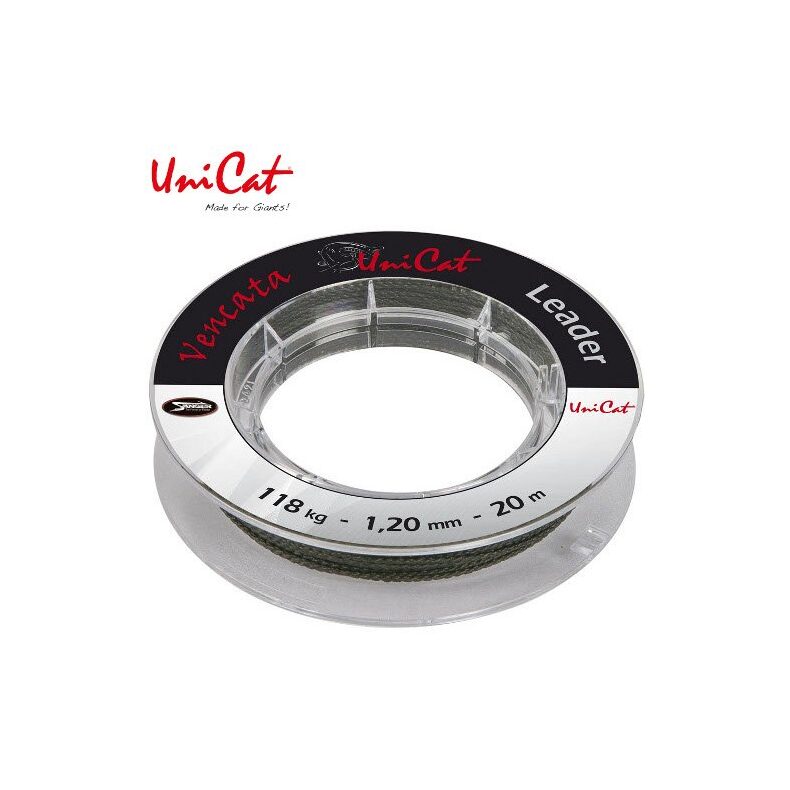 Поводковый материал UNI CAT VENCATA Leader 0.80mm/85kg для ловли сома — CARPshop