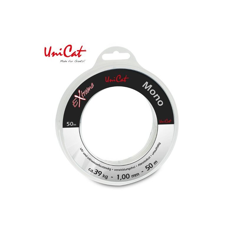 Лидер моно UNI CAT X-TREME Mono Leader 1.00mm/39kg для ловли сома — CARPshop