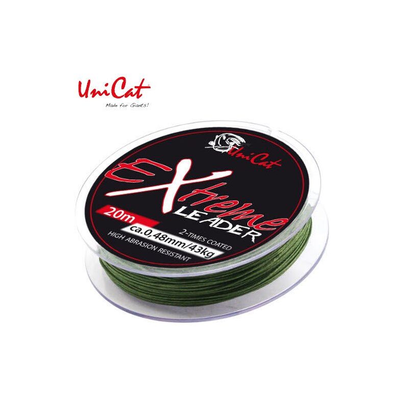 Поводковый материал UNI CAT X-TREME Leader 0.60mm/59kg для сомовой рыбалки — CARPshop