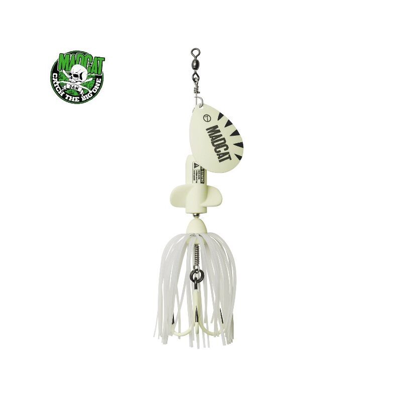 Блесна вращающаяся MADCAT A-STATIC SCREAMING SPINNER 65g светящаяся для сомовой рыбалки — CARPshop