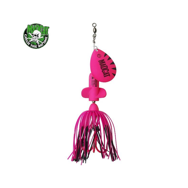 Блесна вращающаяся MADCAT A-STATIC SCREAMING SPINNER 65g FLUO PINK для ловли сома — CARPshop