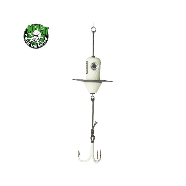 Блесна вертикальная MADCAT A-STATIC SILENT TEASER 150g светящаяся для ловли сома — CARPshop