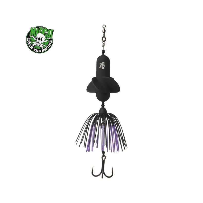 Блесна вертикальная MADCAT A-STATIC PROPELLER TEASER 200g черная для сомовой рыбалки — CARPshop