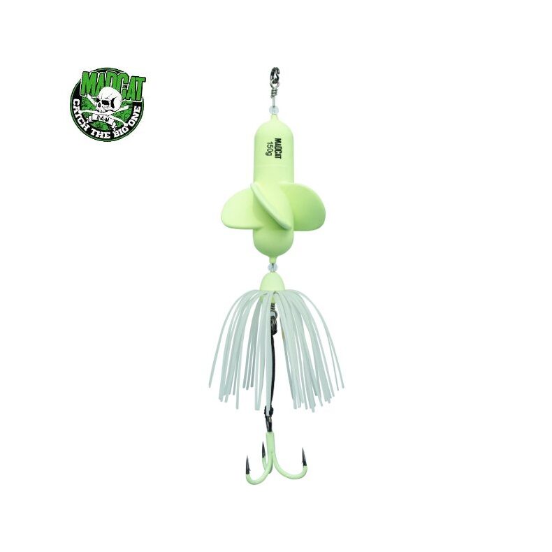 Блесна вертикальная MADCAT A-STATIC PROPELLER TEASER 150g светящаяся для ловли сома — CARPshop