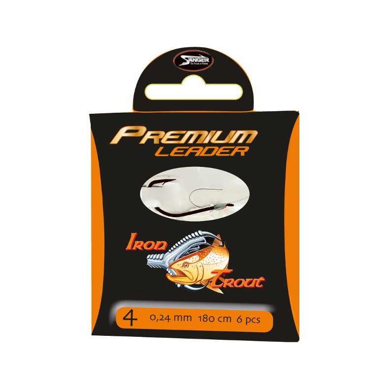 Поводки готовые IRON TROUT Premium Leader - 180cm / 0,22mm / №6 - 6шт. — фото 2 — CARPshop