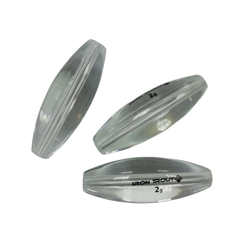 Груз-оливка прозрачный IRON TROUT Long Cast Olive 3g для форелевой рыбалки — CARPshop