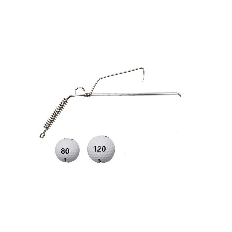 Готовая оснастка GOLF BALL JIG SYSTEM ANTI SNAG 80+120g для ловли сома — CARPshop