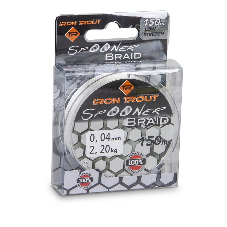 Леска плетеная IRON TROUT SPOONER PE Braid - 150m / 0,04mm / 2.2kg - White — фото 2 — CARPshop
