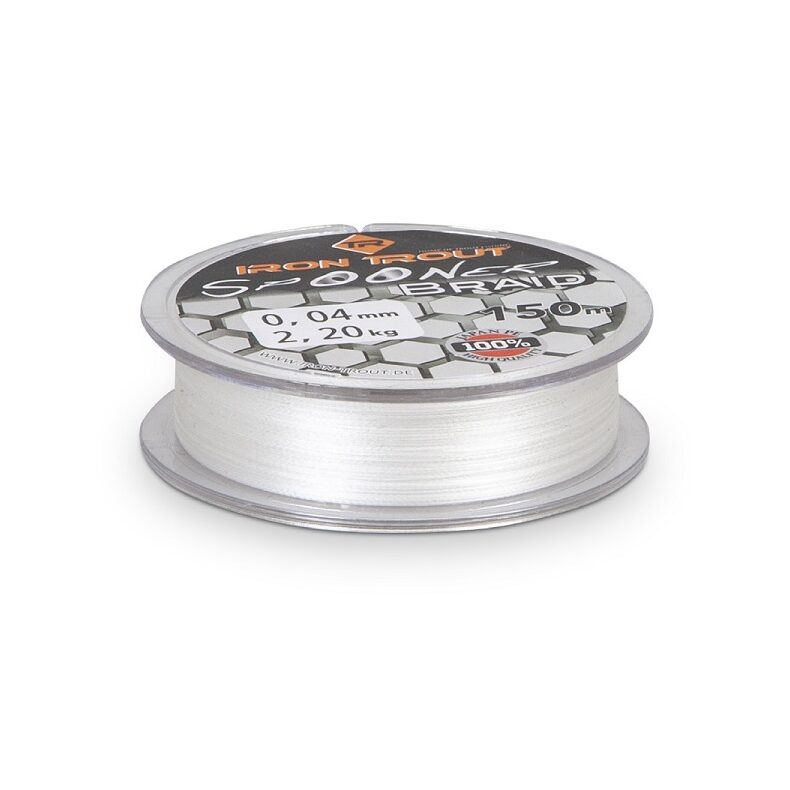 Плетеная леска Iron Trout SPOONER PE Braid 0,05mm белая для форелевой рыбалки — CARPshop