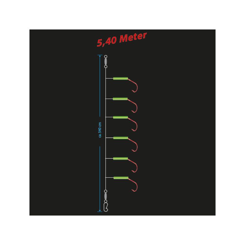 Оснастка морская AQUANTIC® Redfish System Rig - №3/0 / 0.80mm / 540cm — фото 2 — CARPshop