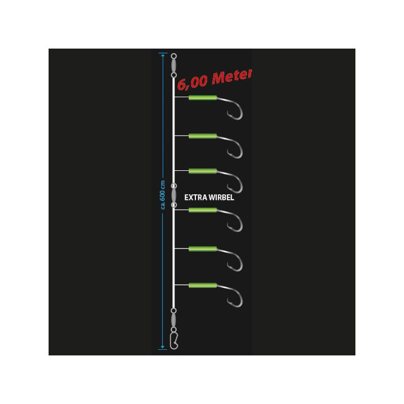 Оснастка морская AQUANTIC® Redfish System Circle Hook Rig - №6/0 / 0.80 / 600cm  — фото 2 — CARPshop
