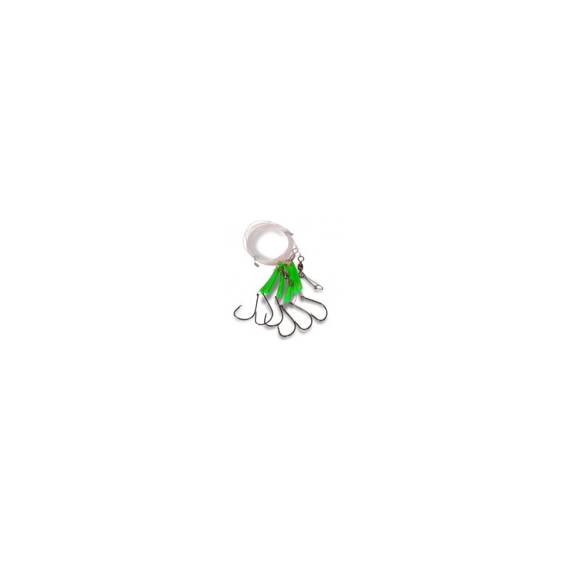 Оснастка морская AQUANTIC Redfish System Circle Hook Rig №6/0 Fluo Green для морской рыбалки — CARPshop