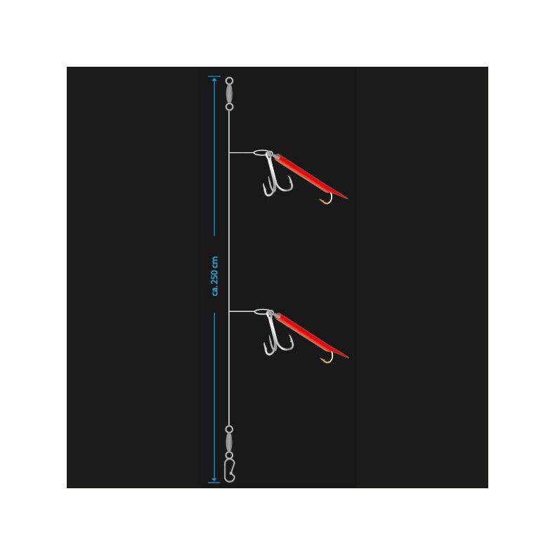 Оснастка морская AQUANTIC® Bite Over Rig - №10/0+8/0 / 1.00mm / 250cm — фото 2 — CARPshop