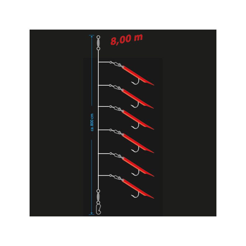 Оснастка морская AQUANTIC® Makk Leader - №8/0 / 0.80mm / 800cm — фото 2 — CARPshop