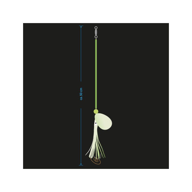 Оснастка морская AQUANTIC® Rotator Rig M - №8/0 / 50cm / 1.2mm — фото 2 — CARPshop