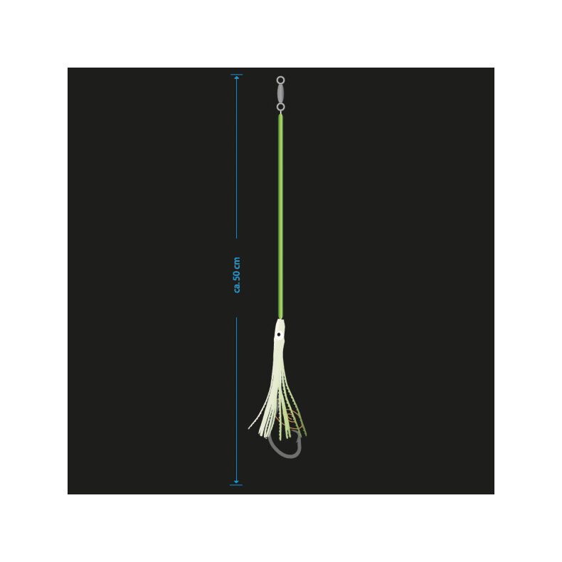 Оснастка морская AQUANTIC® Circle Rig M - №6/0 / 50cm / 1.2mm — фото 2 — CARPshop