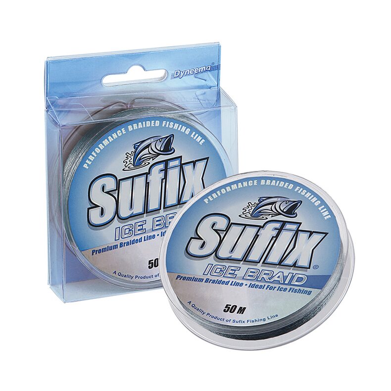 Леска плетеная зимняя SUFIX Ice Braid серая 0.14мм для зимней рыбалки — CARPshop