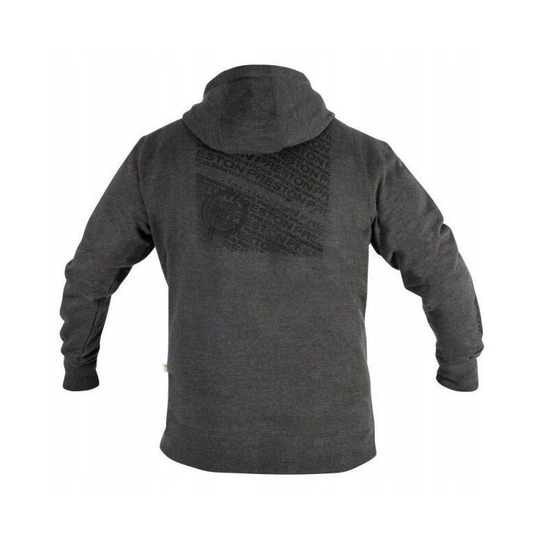 Мужская кофта на молнии Preston Grey Hoodie M для фидерной рыбалки — CARPshop