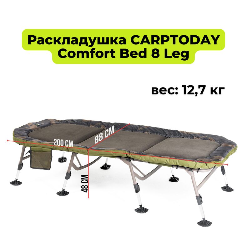 Раскладушка CARPTODAY Comfort Bed 8 Leg — фото 19 — CARPshop
