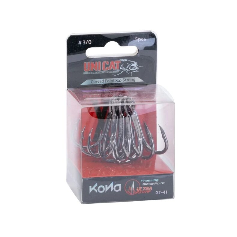 Тройник UNI CAT GT-41 Curved Point X2-Strong № 3/0 - 5шт. — фото 2 — CARPshop