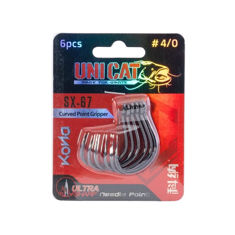 Крючки UNI CAT SX-67 Curved Point Gripper № 5/0 - 6шт. — фото 2 — CARPshop