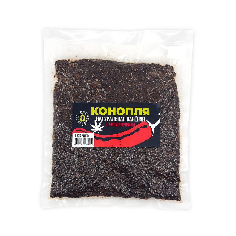 Конопля натуральная варёная Carptoday Baits с чили перчиком 1кг — фото 2 — CARPshop