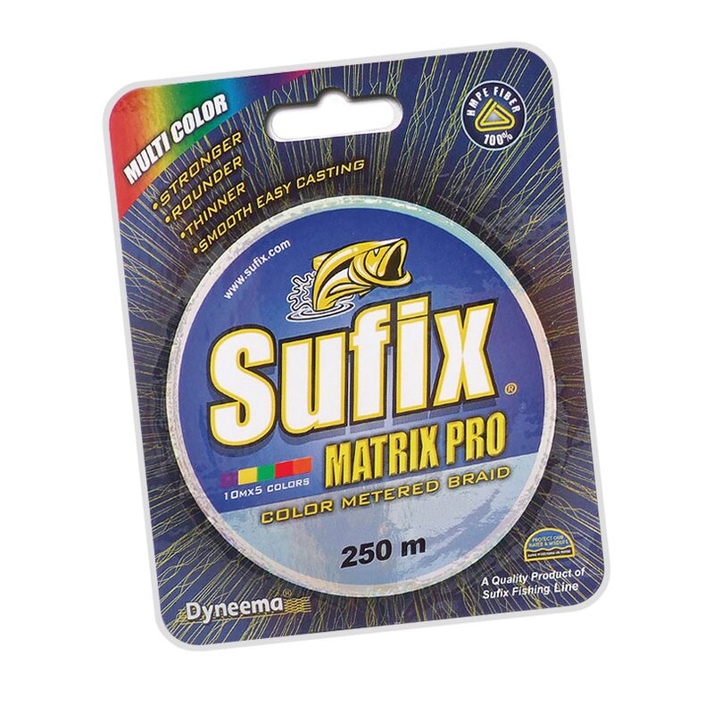 Леска плетеная SUFIX Matrix Pro разноцветная 250м карповые снасти — CARPshop
