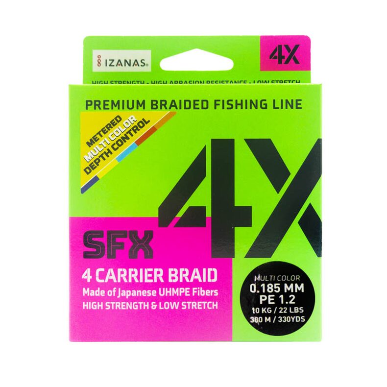 Плетенка Sufix SFX 4X разноцветная 0.185 мм для карповой рыбалки — купить в CARPshop