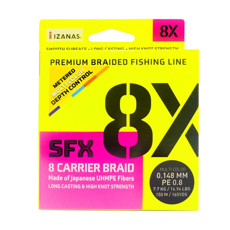 Плетенка Sufix SFX 8X разноцветная для карповой рыбалки 0.148 мм — купить в CARPshop