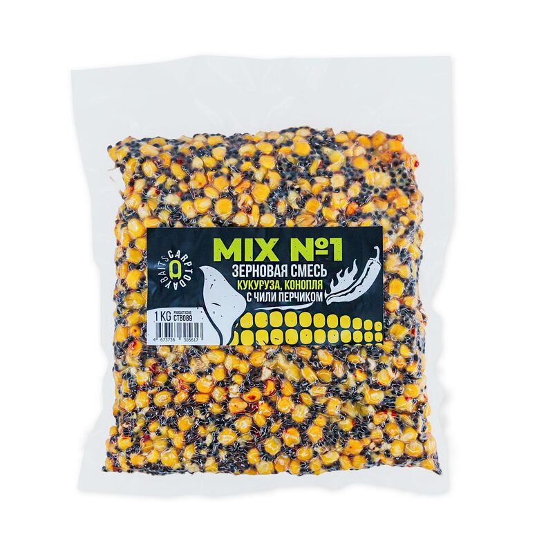 Зерновая смесь MIX №1 Carptoday Baits (Кукуруза, Конопля) с чили перчиком 1кг — фото 2 — CARPshop