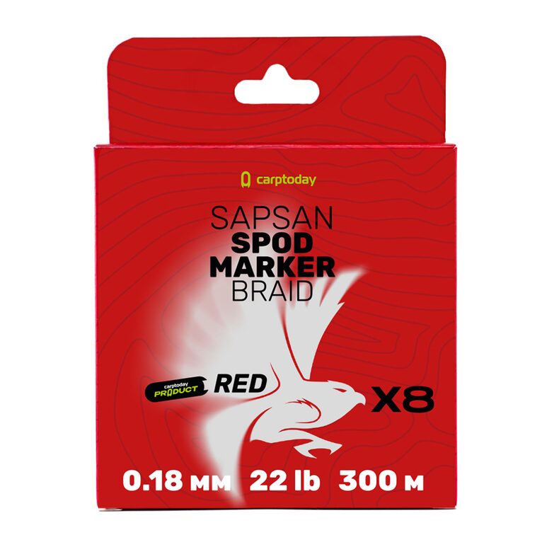 Плетёный шнур для прикормочных ракет Carptoday Sapsan Spod & Marker Braid Red 0. — фото 10 — CARPshop