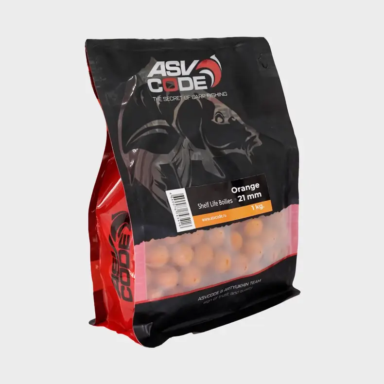 Бойлы вареные ASV CODE Orange (Мандарин) 1кг — фото 2 — CARPshop