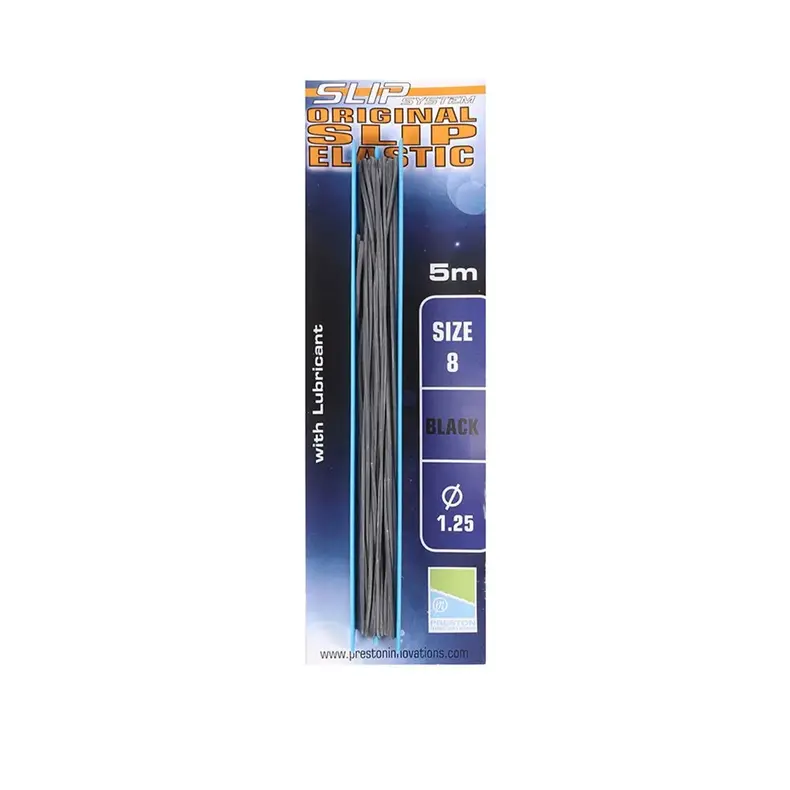 Резина для штекерного удилища Preston Slip Elastic чёрная для матчевой ловли — CARPshop