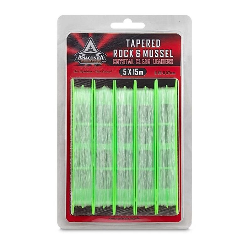 Шок-лидер конусный ANACONDA Tapered Rock & Mussel Leaders для карпфишинга — CARPshop