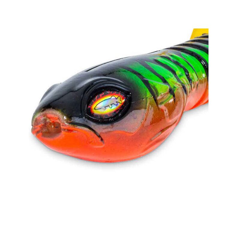 Твистер IRON CLAW TURBO X-TAIL / 8cm / UV Aggressiv Perch - 4 шт.