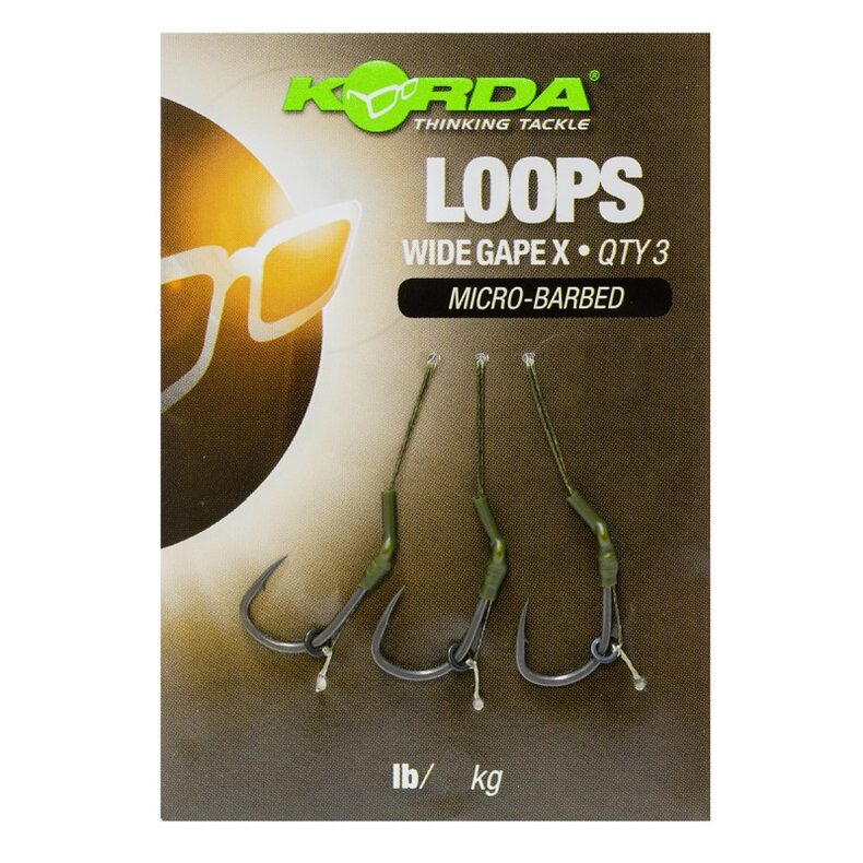Поводок готовый Korda Loop Rigs DF Wide Gape X №6 18lb, карповые снасти — купить в CARPshop