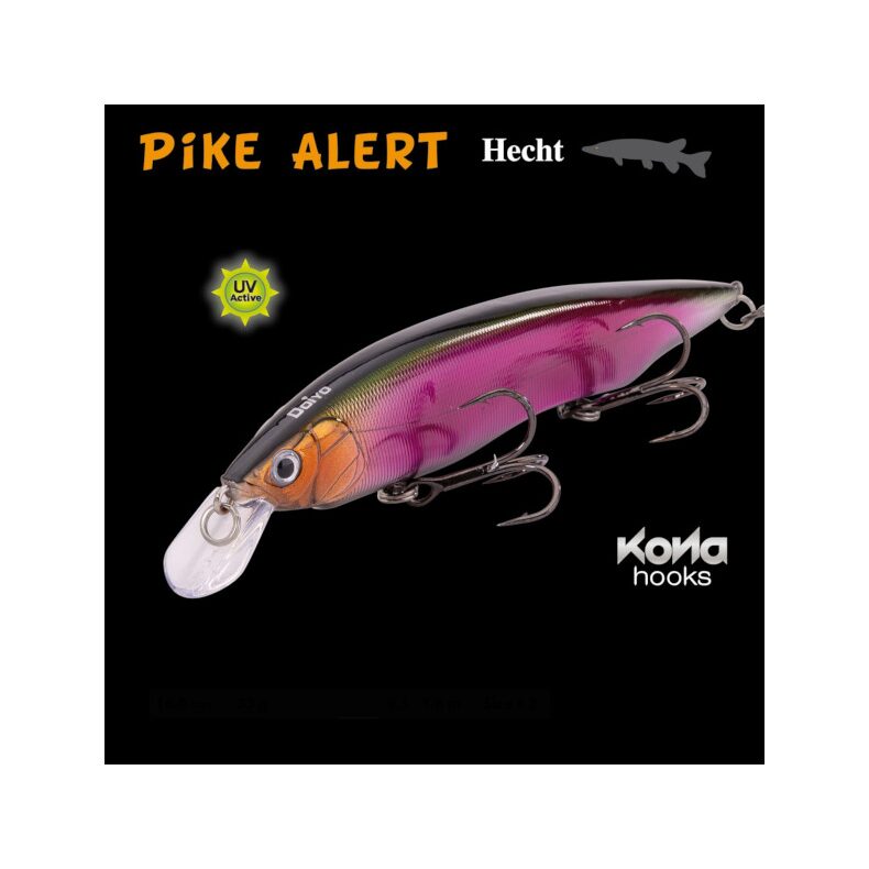 Воблер медленно тонущий DOIYO PIKE ALERT - 16cm / 33g / 0.5-1.8m - UV Purple Prey
