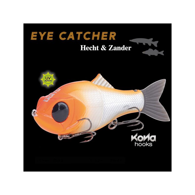 Джеркбейт нейтральной плавучести DOIYO EYE CATCHER - 11.5cm / 30g / 0.2-1.2m / UV Chrominize Orange
