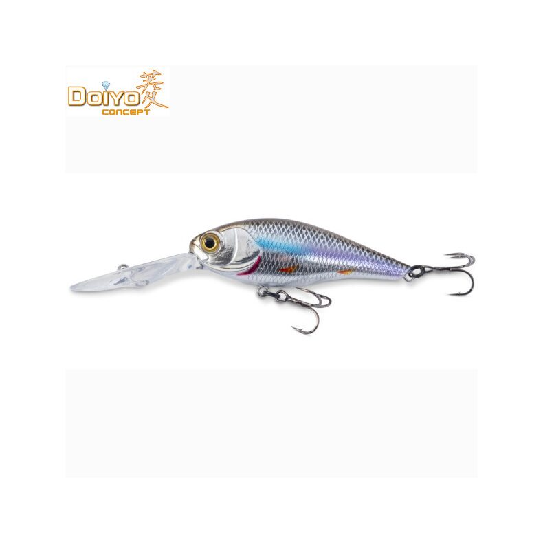 Воблер нейтральной плавучести DOIYO NATURAL SHAD - 7.5cm / 14.8g / 1.2-2.0m - UV Metal Roach — купить в интернет-магазине CARPshop
