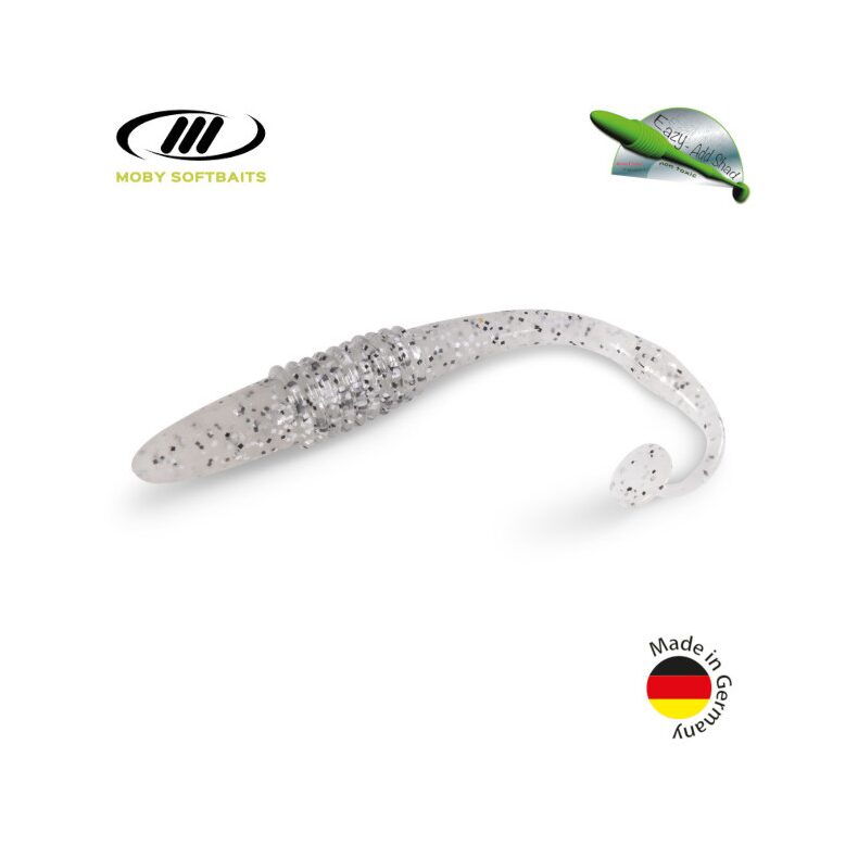 Виброхвост плавающий IRON CLAW Moby Softbaits EAZY-ADD SHAD UV Non Toxic / 12cm / Salt & Pepper - Luminous — купить в интернет-магазине CARPshop