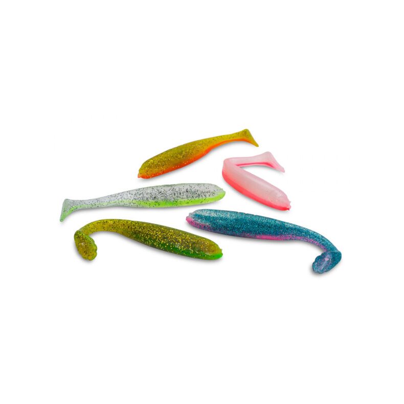 Виброхвост плавающий IRON CLAW Moby Softbaits SLIM JIM UV Non Toxic / 10cm / UV Green Chartreuse