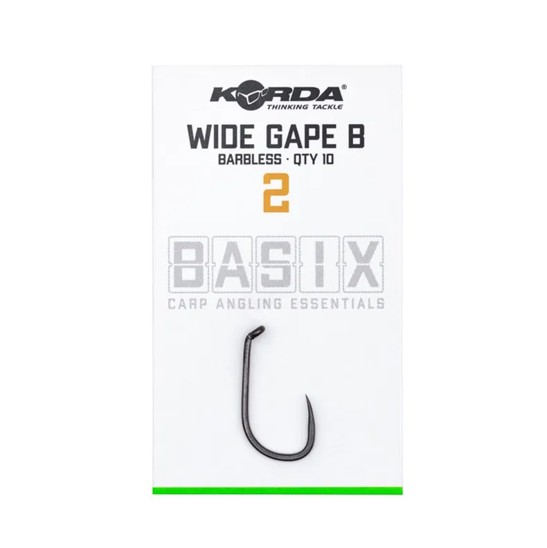 Крючки KORDA BASIX Wide Gape (без бородки) — фото 2 — CARPshop