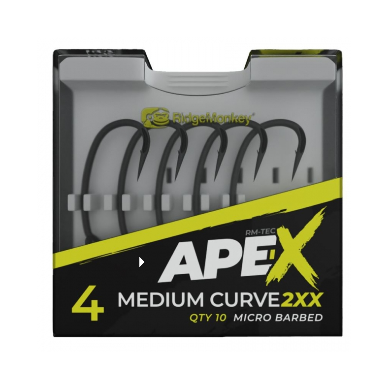 Крючки Ridge Monkey Ape-X Medium Curve 2XX Barbed — фото 2 — CARPshop