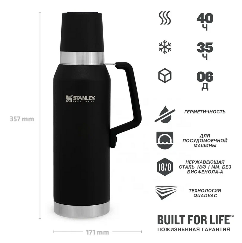 Термос STANLEY Master 1.3L чёрный