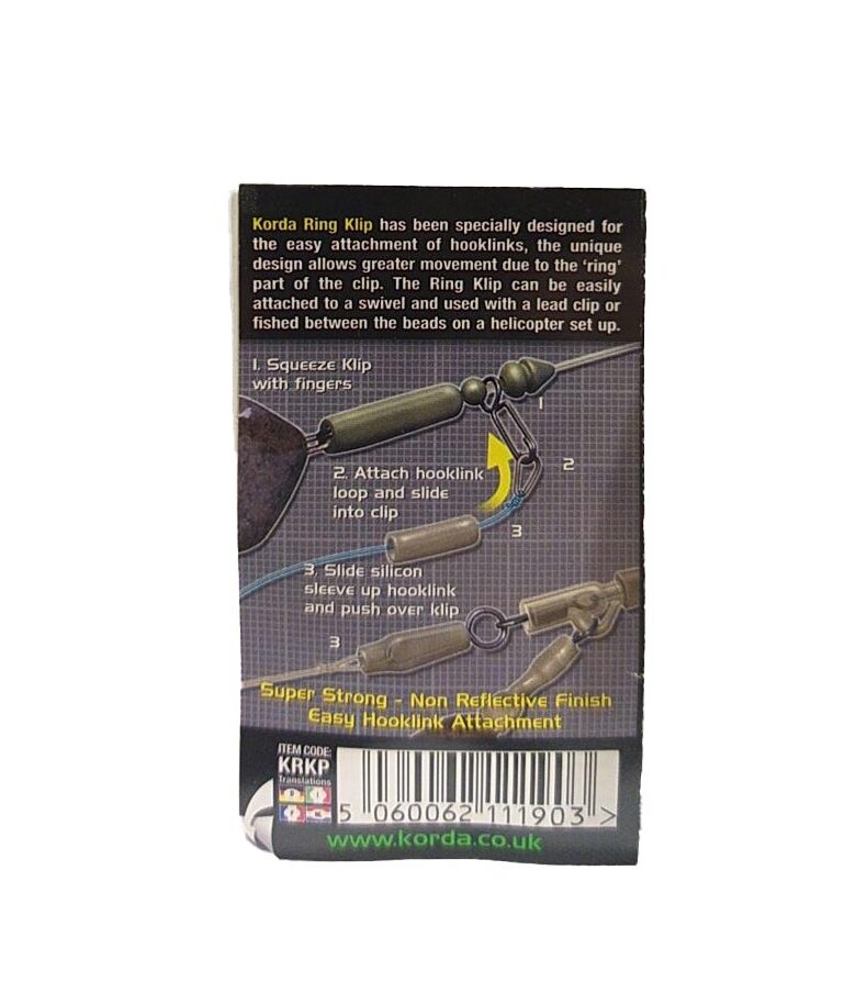 Застежка для поводков с кольцом Korda Ring Klip — фото 4 — CARPshop